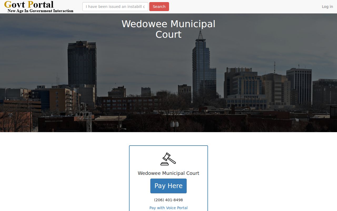 Wedowee Municipal Court payment and public contact portal